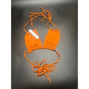 Monica Hansen Beachwear NWT Bikini Top in Country Rusty/Orange‎ Size Small